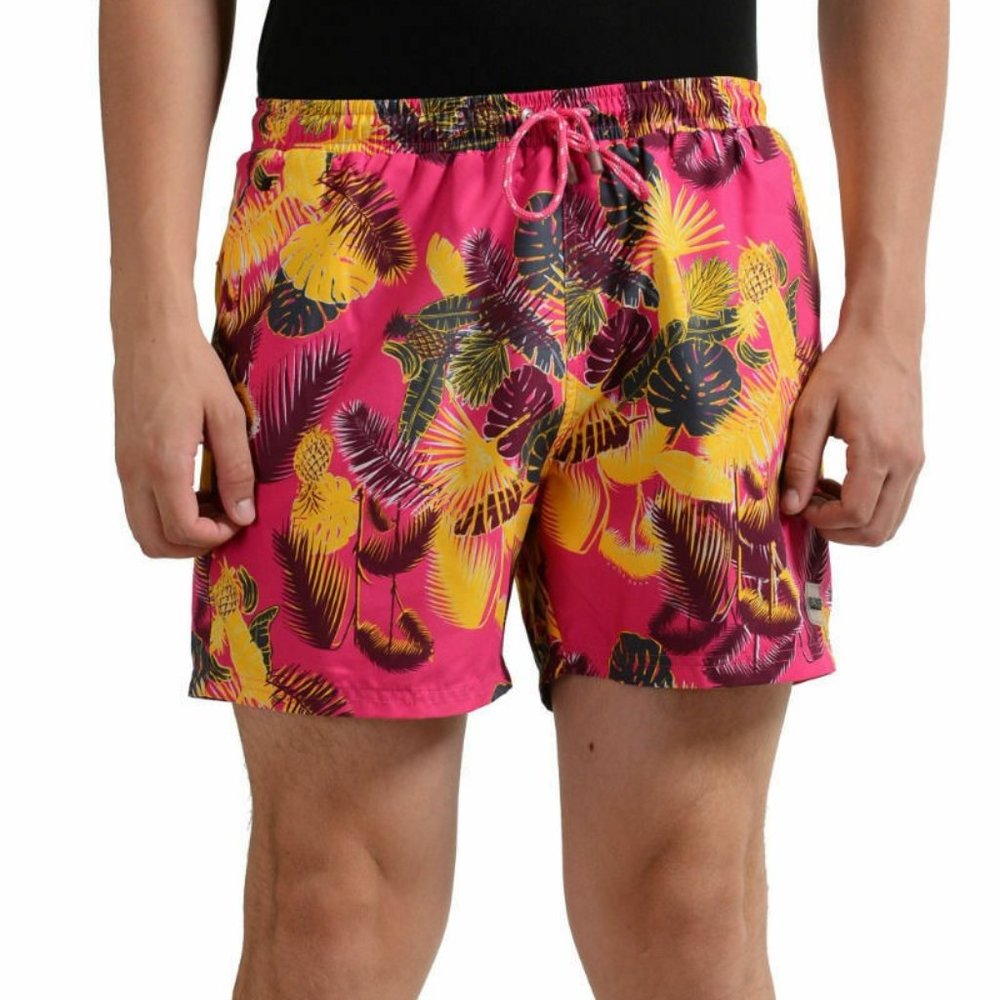 Hugo Boss Men's "Piranha" Multi-Color Swim Board Shorts US M IT 50